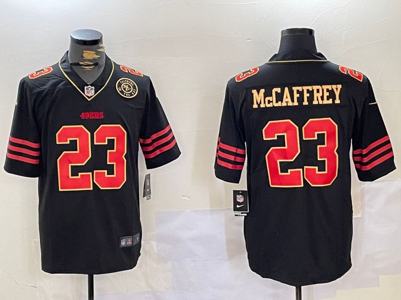 Men San Francisco 49ers #23 Mccaffrey Black Gold 2024 Nike Vapor Limited NFL Jersey style 10271->san francisco 49ers->NFL Jersey